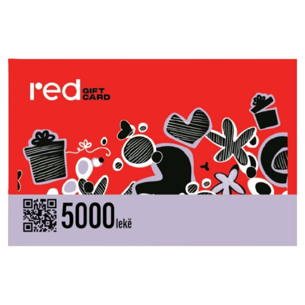 red gift card 5000 lek