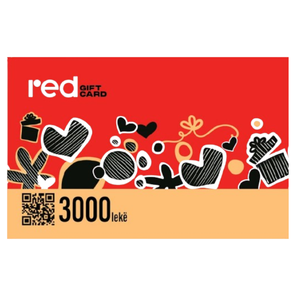 red gift card 3000 lek