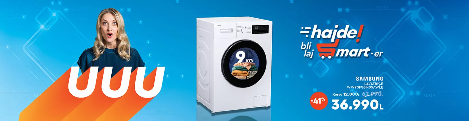 LAVATRICE SAMSUNG WW90FG3M05AWLE