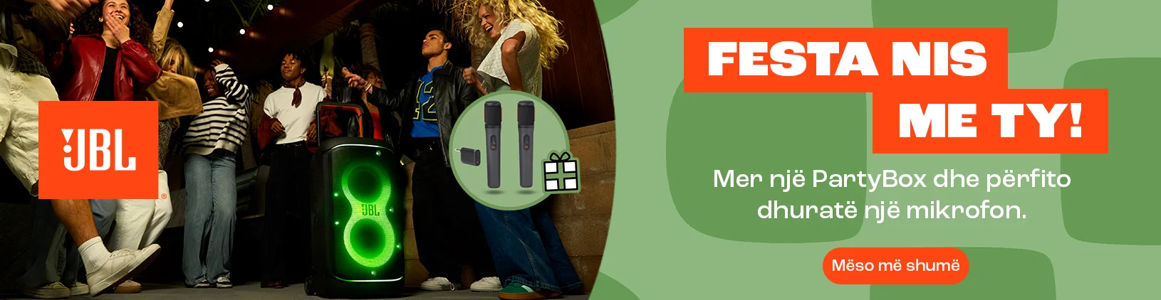 BLI NJE BOKS BLUETOOTH PARTYBOX JBL DHE MERR DHURATE MIKROFON JBL PARTYBOX WIRELESS